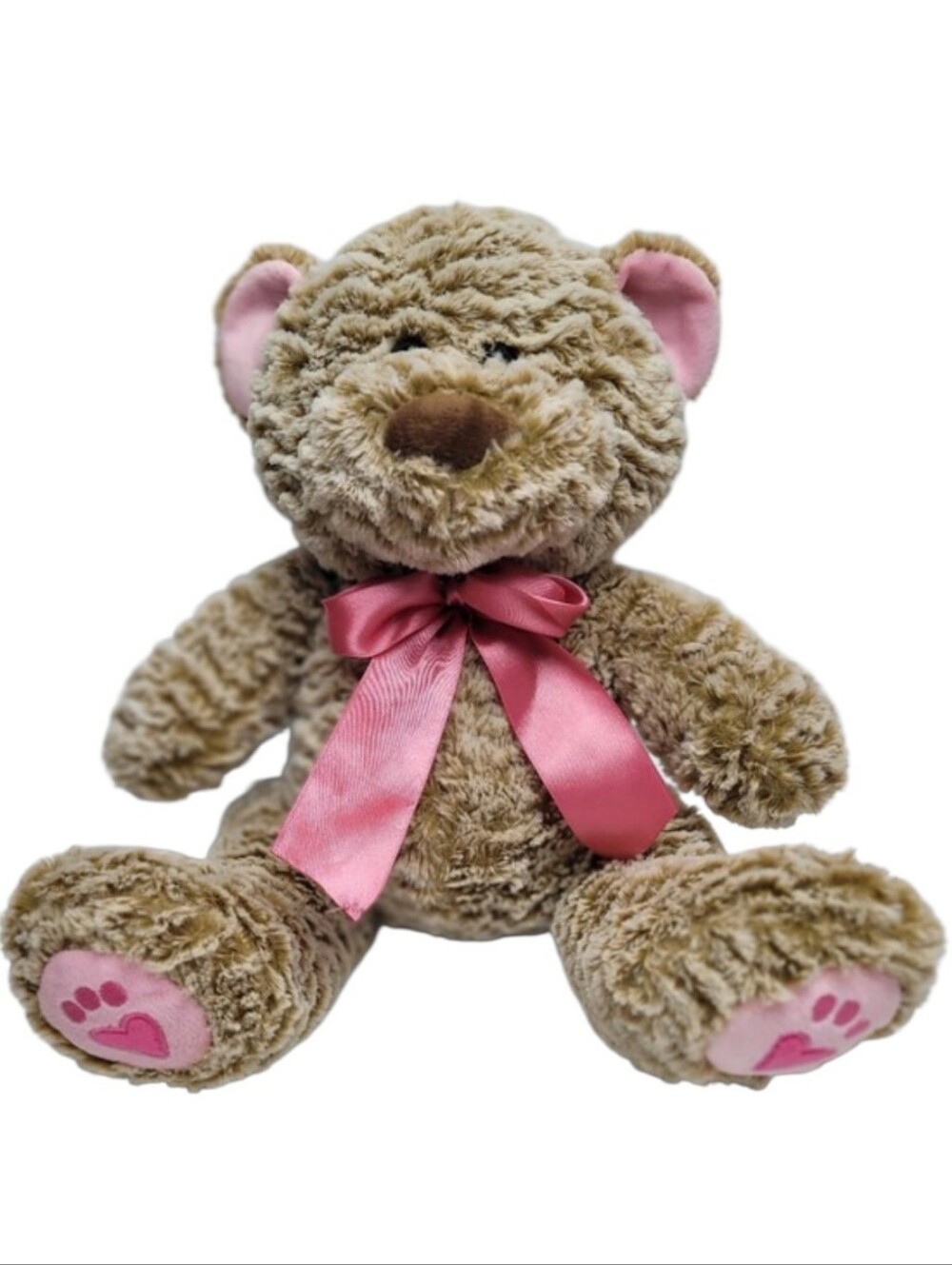 Animal Adventure Soft Frosted Brown Bear With Heart Shaped Footpads
